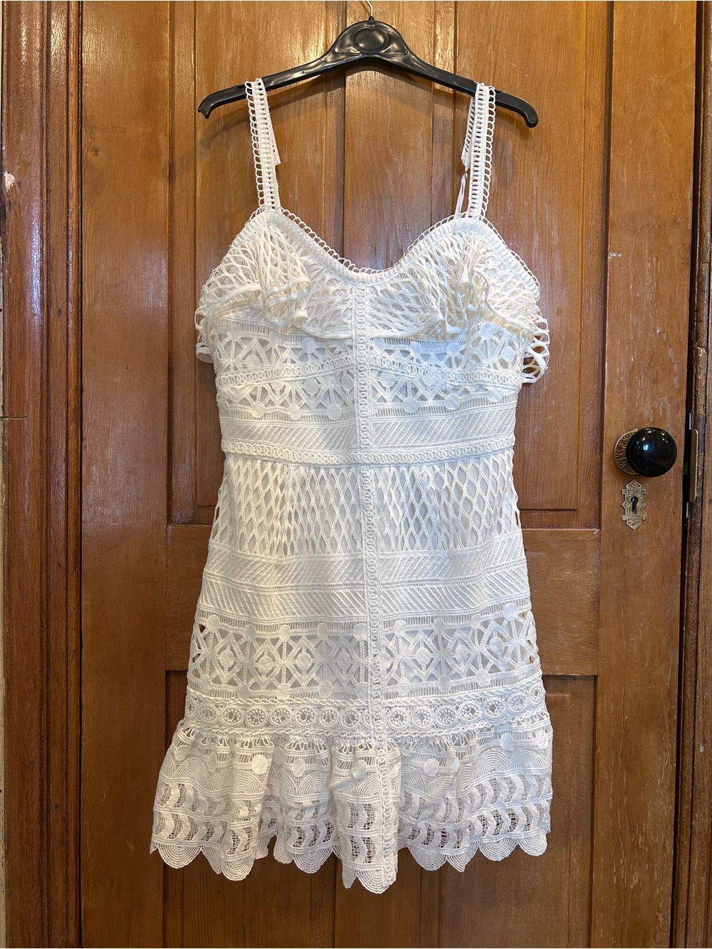 J.O.A. White Crochet Lace Mini Dress